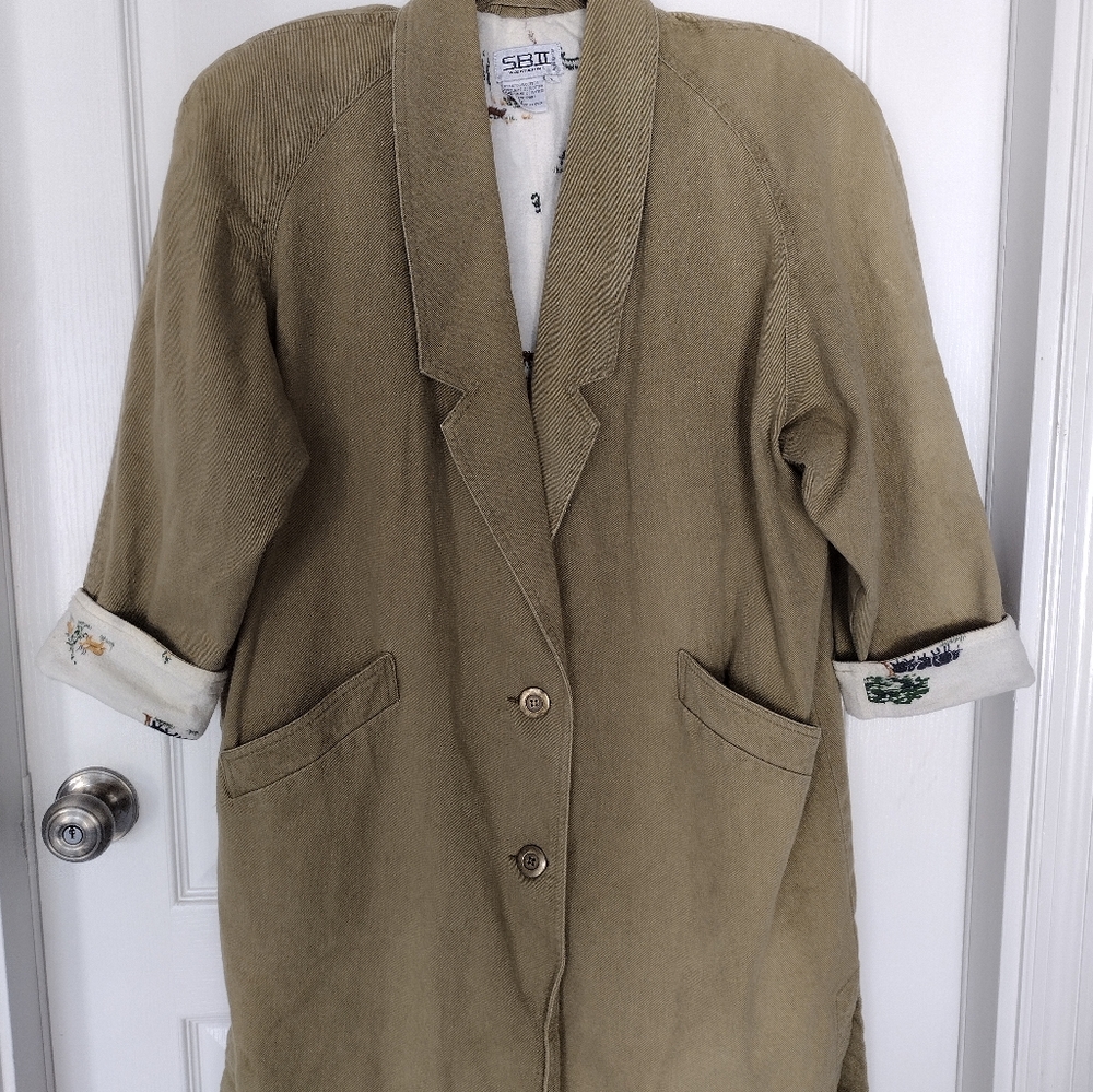 Vintage S.B.II By BIttermen Coat Size L. 100% Cotton. - Picture 14 of 16